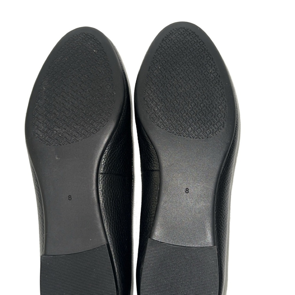 Tory Burch Black Flats with Gold Logo Medallion - Picture 5 of 6